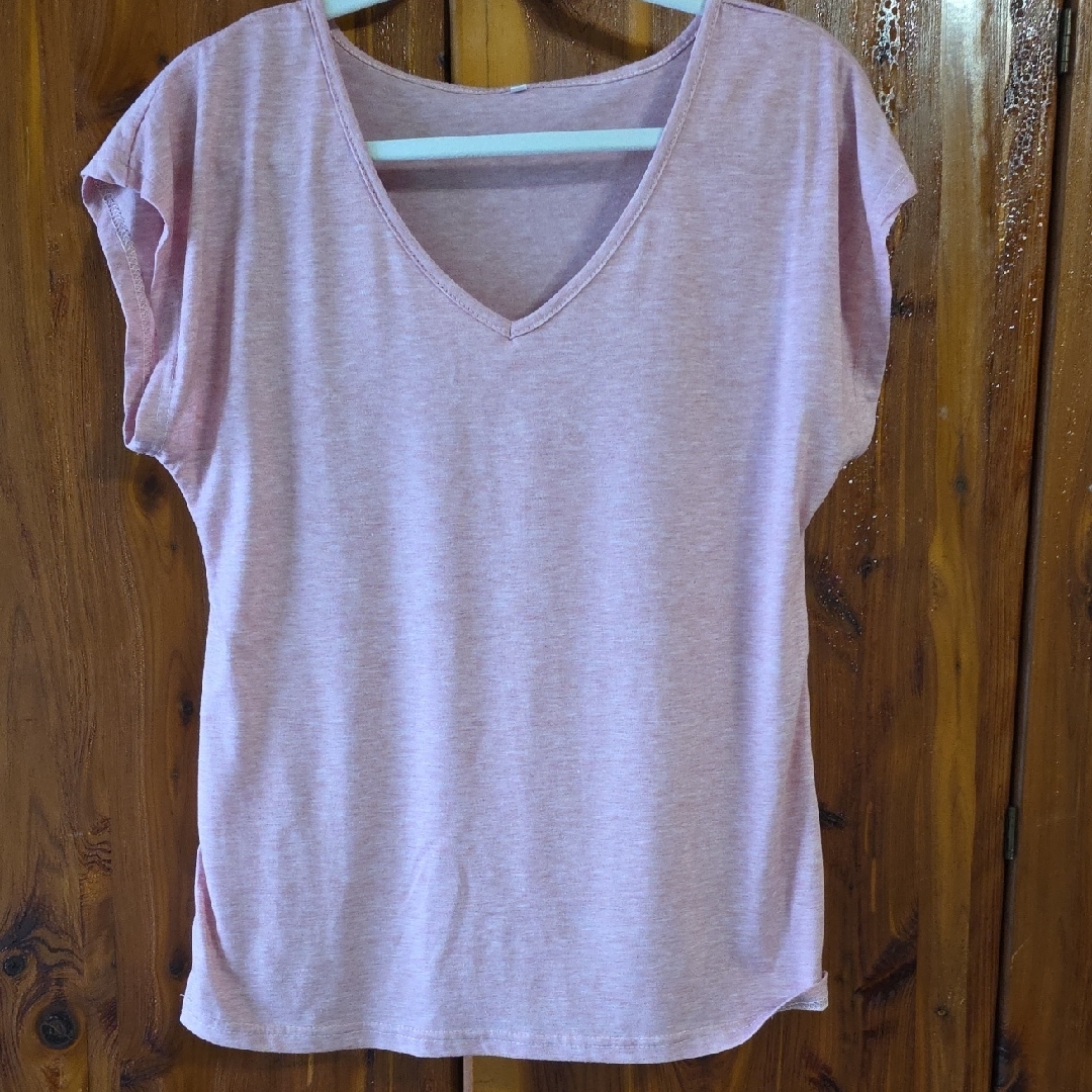 589 Pink VNeck Womens Top